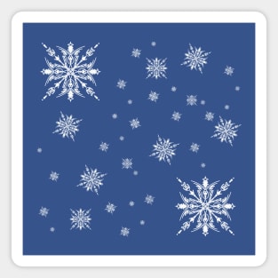 White Snow flake pattern Magnet